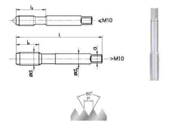 GWINTOWNIK M10 NGMM/1 DIN-352D (6H) HSS