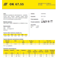 ELEKTRODA OK 67.55 2.5 /0.6/KARTON 3.6KG