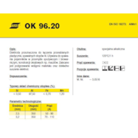 ELEKTRODA OK ALMn1 3.25/2.0 ALU /KARTON 8.0 KG/ VP
