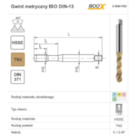 GWINTOWNIK M10 DIN-371C R40 (6H) HSSE TN 800X