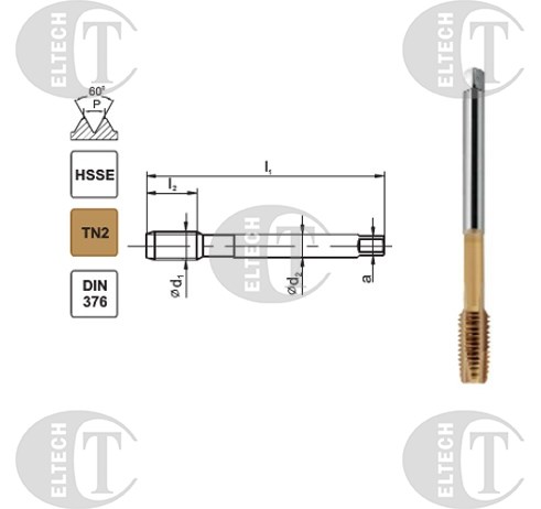 GWINTOWNIK M16 DIN-376B (6H) HSSE TIN 800X