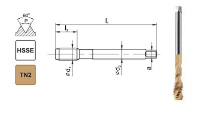 GWINTOWNIK M10x1 DIN-371C R40 (6H) HSSE TN 800X