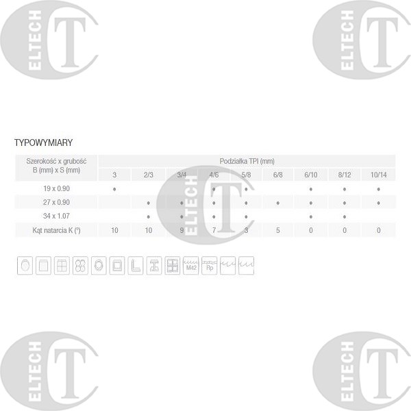 PILA TASMOWA  4120*34*1.07* 3/4 EL-CUT