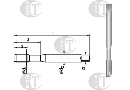 GWINTOWNIK M 2,5 DIN-371B (6H) HSSE-PM 800