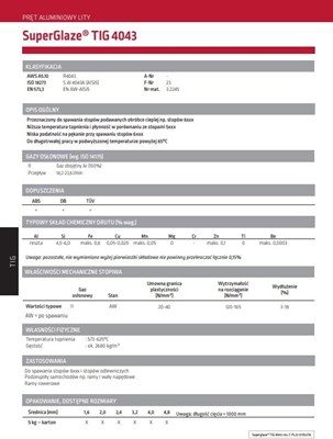 DRUT FI 3.2/1000  SUPERGLAZE TIG-4043