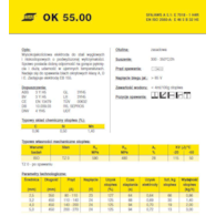 ELEKTRODA OK 55.00 5.00/6.2 /KARTON 18.6KG/