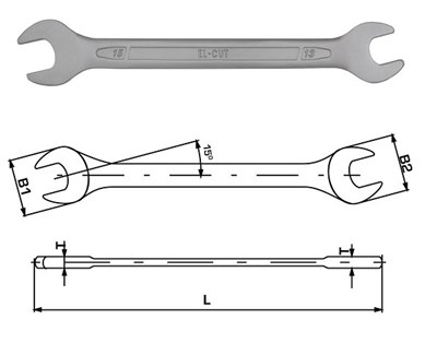 KLUCZ RWPD 12*13 PLASKI   EL-CUT