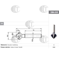 POGLEBIACZ DIN 335-C 90 *16.5 HSS