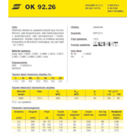 ELEKTRODA OK 92.26 2.50/0.7 VP /KARTON 4.2KG/  NICRFE-3