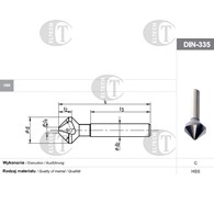 POGLEBIACZ DIN 335-C 90 *30  HSS