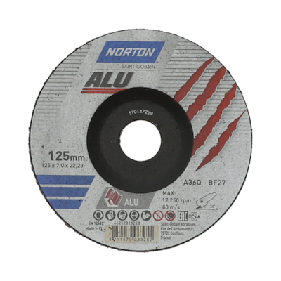 TARCZA T27 125/7,0/22,23  A30Q-BF27 NORTON-ALU.