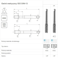 GWINTOWNIK M 5 NGMM/1 DIN-352D (6H) HSS
