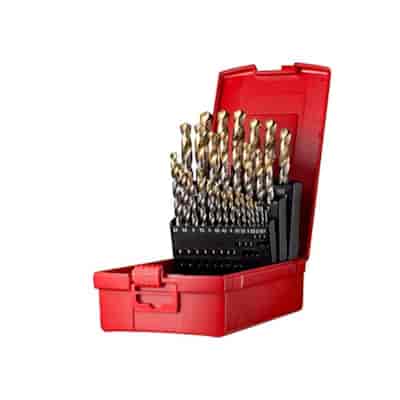 WIERTLA ZESTAW NWKA FI 1,00-13,00MM + 3.30,4.20,6.80,10.20MM 29PC HSS TIN DIN-338 A095206    A095206   /OF.PJO20220817602/
