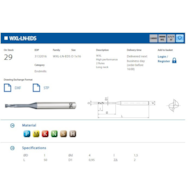FREZ TRZPIENIOWY WEGLIK FI  1,0 16/50 Z2 HA4 VHM WXL-LN-EDS