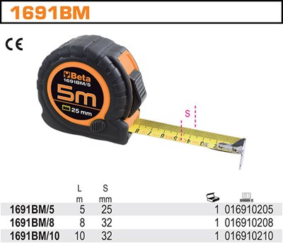 MIARA STAL. ZW.   5M/25MM BETA