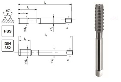 GWINTOWNIK M 3 NGMM/1 DIN-352D (6H) HSS