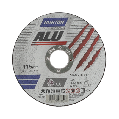 TARCZA T41 115/1,6/22,23 A46Q NORTON ALU