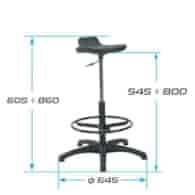 KRZESLO WORKER TS02 + RING BASE