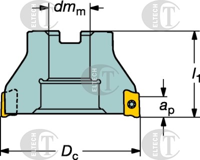 FREZ SKL. GLOWICA FI  50,0 K90°  17/40 Z5 D22 COROMILL 390