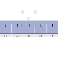 FREZ NASADZANY FI  50,0  36 Z6 d22 HSSE