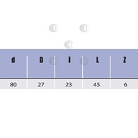 FREZ NASADZANY FI  80,0  45 Z6 d27 HSSE