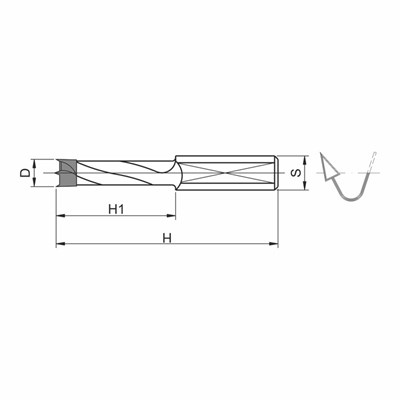 WIERTLO DO DREWNA FI  8,00  35/58MM HA10 HM NIEPRZELOTOWE PRAWE LS501