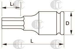 NASADKA UD. 3/4 -17MM  IMBUS  BAHCO
