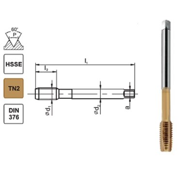 GWINTOWNIK M 6 DIN-376B (6H) HSSE TN 800X