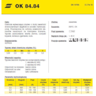 ELEKTRODA OK 84.84 4.00/4.2 /KARTON 12.6KG/ / OK WEARTRODE 62 /