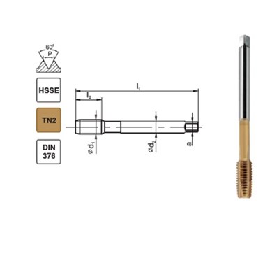 GWINTOWNIK M 8 DIN-376B (6H) HSSE TN 800X