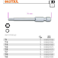 BIT 1/4”- TX10- 70MM  TORX  BETA