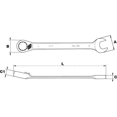 KLUCZ PL.OCZK.Z GRZE.10  BAHCO