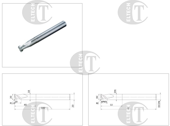 FREZ WEGLIKOWY AM2SCRBD2000A100R160