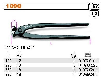 OBCEGI TYNKARSKIE DO SIATKI 1098/250MM  BETA