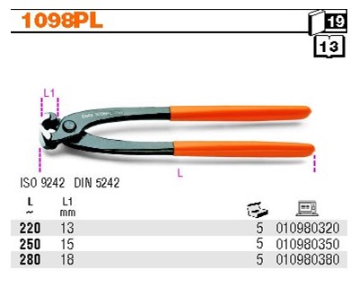 OBCĘGI TYNKARSKIE DO SIATKI  MODEL 1098PL, 280MM BETA