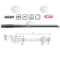 GWINTOWNIK M 8x1 NGMF  HSS EL-CUT