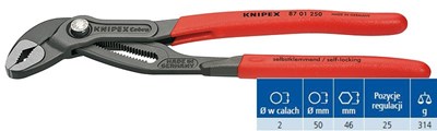 KLUCZ DO RUR 2  COBRA  250MM KNIPEX (wiel. 6szt)