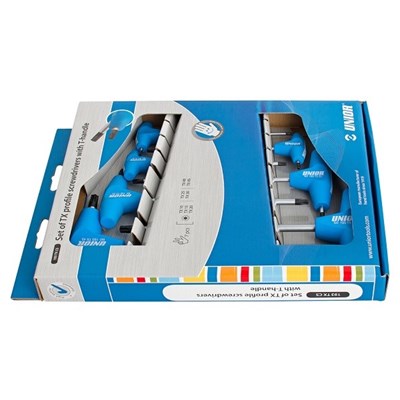 KLUCZE IMBUSOWE Z UCHWYTEM T ZESTAW 7SZT 2,5-10MM