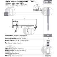 GWINTOWNIK M14 DIN-376B (6H) HSSE 800