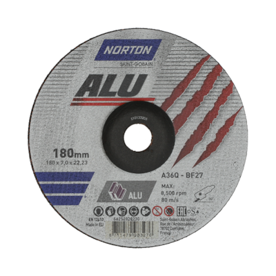 TARCZA T27 180/7,0/22,23 A36Q NORTON ALU