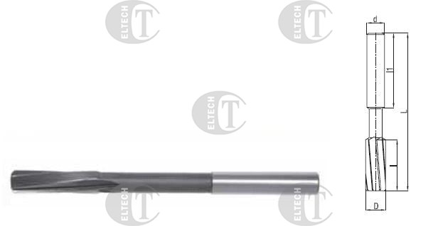 ROZWIERTAK MASZYNOWY FI  4,00 (H7)  19/75MM DIN 212-D SKRETNY HA4 HSSE