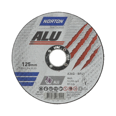 TARCZA T27 125/2,5/22,23  A36Q  NORTON-ALU.