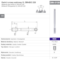GWINTOWNIK G  1/4  DIN-5156B HSSE INOX