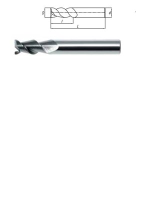 FREZ TRZPIENIOWY WEGLIK FI  6,0 20/57 Z2 HA6 VHM ALU