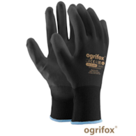 REKAWICE POWLEKANE OX-POLIUR BB - CZARNE ROZM. 7 / zielony ring /
