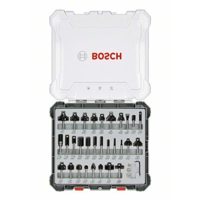 ZEST. FREZOW, TRZP. 8 MM, 30 SZT. 30-PC MIX APPLICATION ROUTER BIT SET.