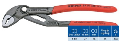 KLUCZ DO RUR 1,5  COBRA  180MM KNIPEX