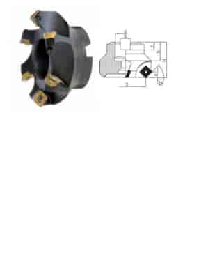 FREZ SKL GLOWICA FI  160 K45° 12/63 Z8  d 40 220.139