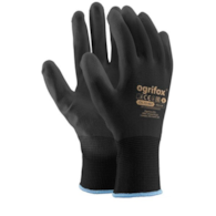 REKAWICE POWLEKANE OX-POLIUR BB - CZARNE ROZM. 10 / zolty ring /