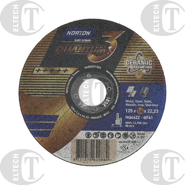 TARCZA T41 125/1,6/22,23 NQ24P-BF27 NORTON -QUANTUM 3
